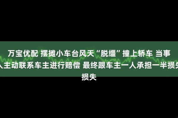 万宝优配 摆摊小车台风天“脱缰”撞上轿车 当事人主动联系车主进行赔偿 最终跟车主一人承担一半损失