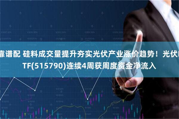 靠谱配 硅料成交量提升夯实光伏产业涨价趋势！光伏ETF(515790)连续4周获周度资金净流入