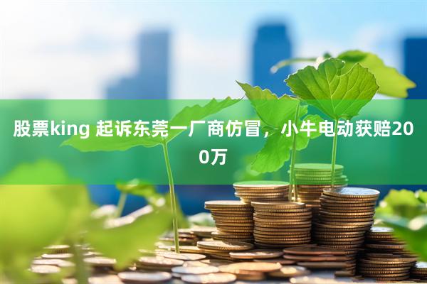 股票king 起诉东莞一厂商仿冒，小牛电动获赔200万
